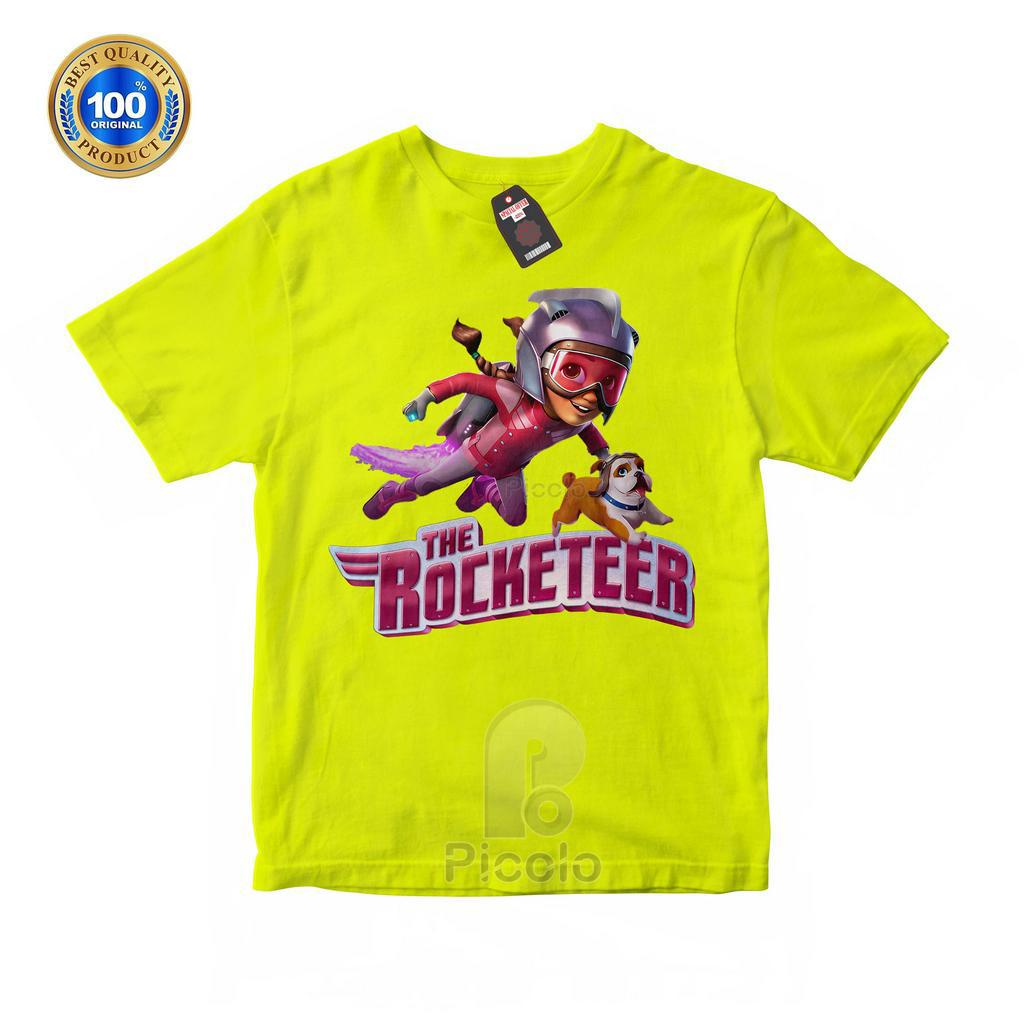 (FREE NAMA) BAJU KAOS ATASAN ANAK MOTIF KARAKTER THE ROCKETEER Bahan COTTUN