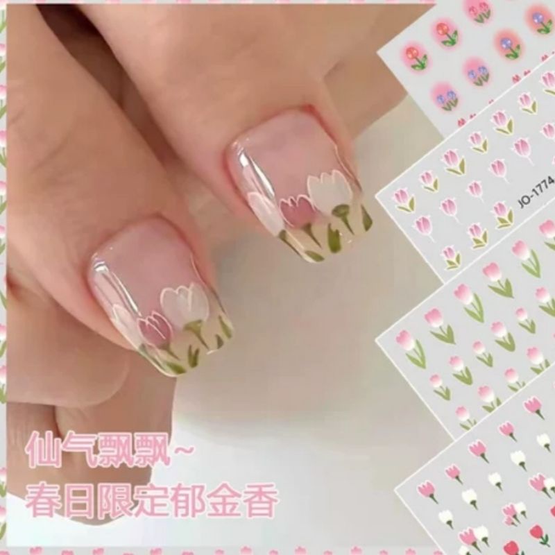 Sticker Kuku Bunga untuk Hiasan Nail Arts/Dekorasi Nail Arts/Flower Sticker