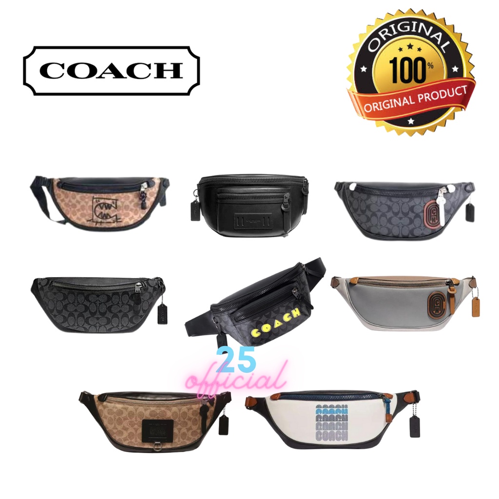 [ORIGINAL] COACH Rivington Belt Bag In Colorblock With Coach Patch / Tas Coach Original / Tas Coach 
