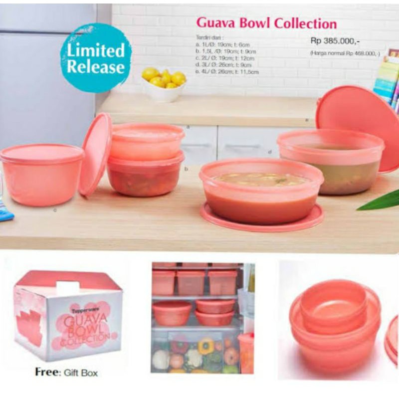 Tupperware Guava Bowl Collection