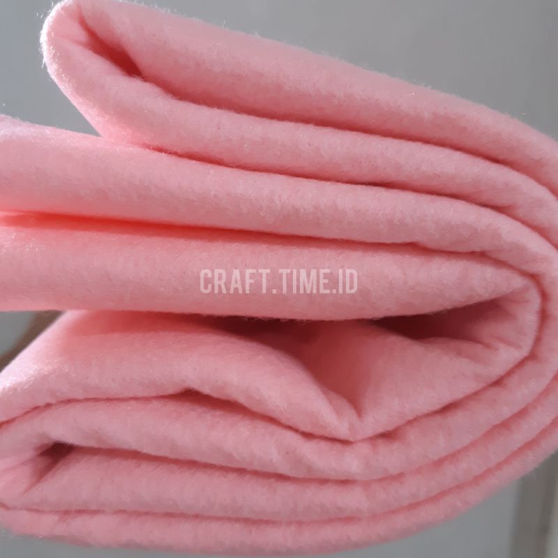 KAIN FLANEL / FELT IMPOR TEBAL 1 METER-BRIGHT PINK