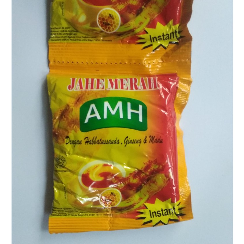 Agen Distributor Jahe Merah AMH Renceng Minuman Kesehatan Herbal Halal