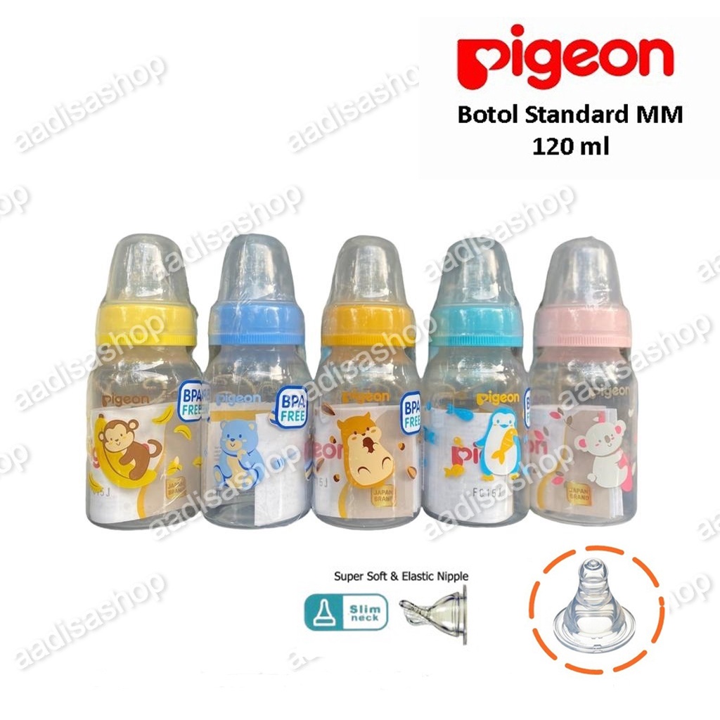 Dot Botol Susu Asi Bayi Pigeon PP RP Peristaltic Peristaltik Nipple Standart MM 120 ML