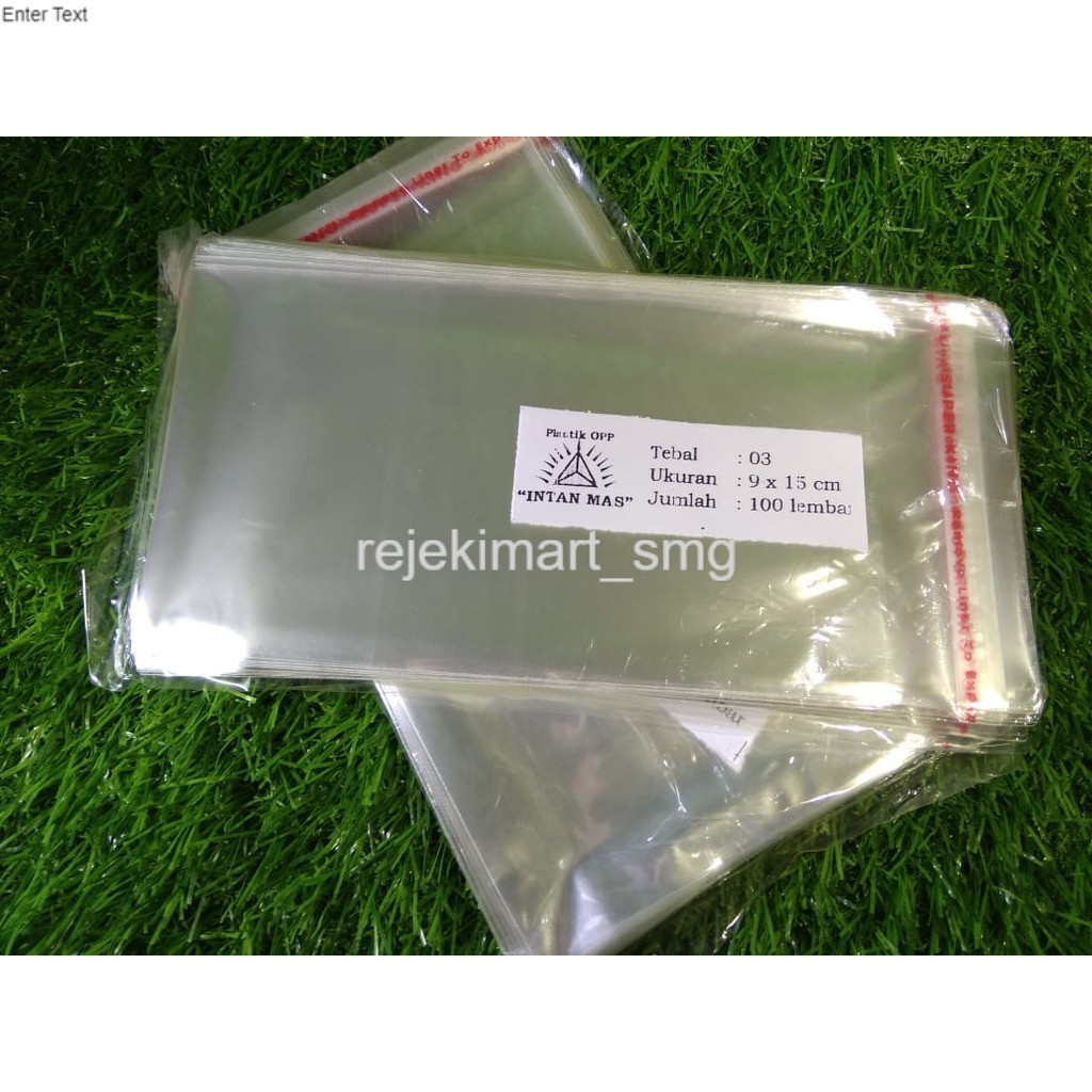 

MURAH!!! Plastik OPP 9x15 cm Seal/Lem 1000 lembar