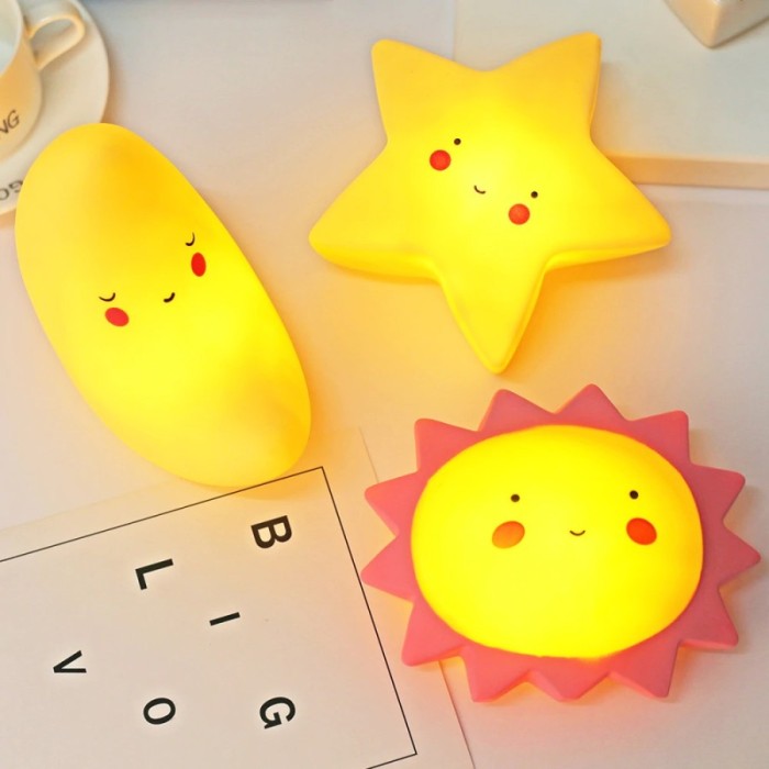 Buy 1 Get 1 Lampu Tidur Anak LED Light Cute Smiley