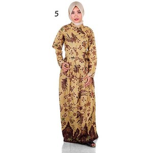 Gamis Muslim Batik I Busana Muslim Wanita Gamis Batik Syar'i Alya|No 1