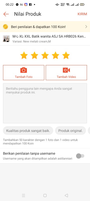 M-l-xl-xxl Batik Wanita Asj Sa Hrb026 Kenongo Kemeja Tosca Pendek