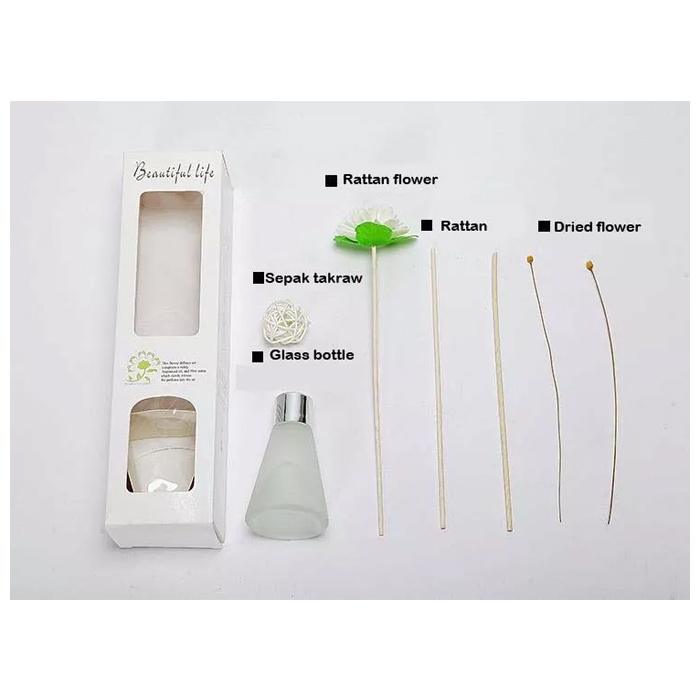 Pemgharum Ruangan Aromaterapi Oil Aroma Diffuser Stick Rotan 50ml