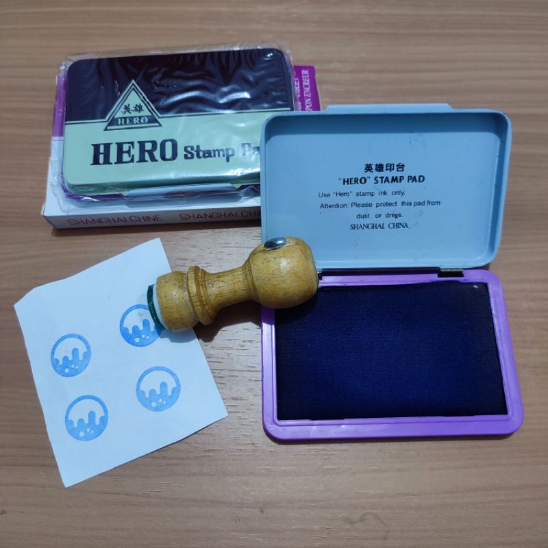 

PAKET STEMPEL PAD UNTUK STEMPEL KAYU - STAMP PAD HERO - TEMPAT TINTA STAMPEL