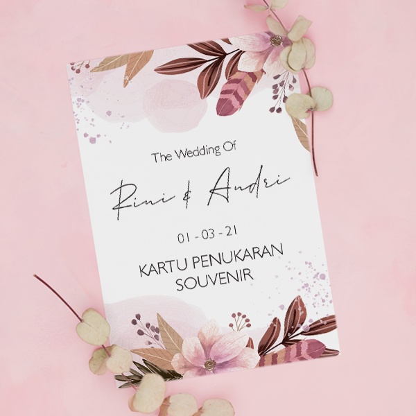 Kartu / Voucher Souvenir | Kartu Pengambilan Makanan | Kartu Ucapan Terimakasih Pernikahan | Wedding