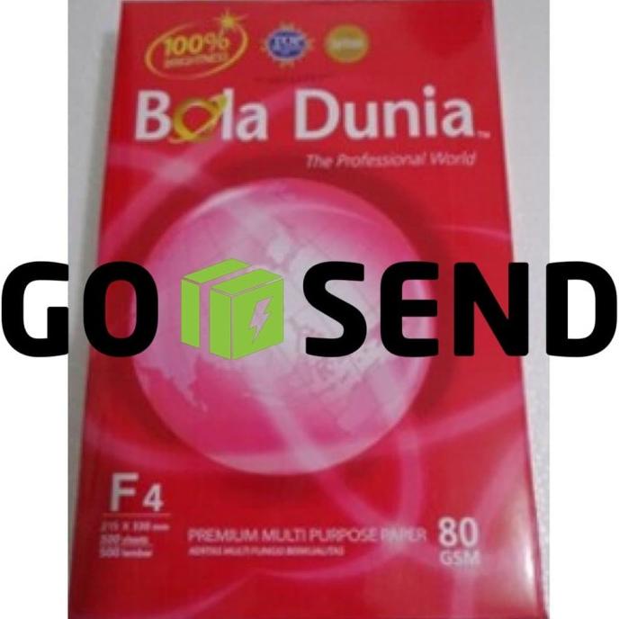 

KHUSUS GOSEND 1BOX ! BOLA DUNIA Kertas F4 80 Gram Office Paper Print KERTAS FOLIO