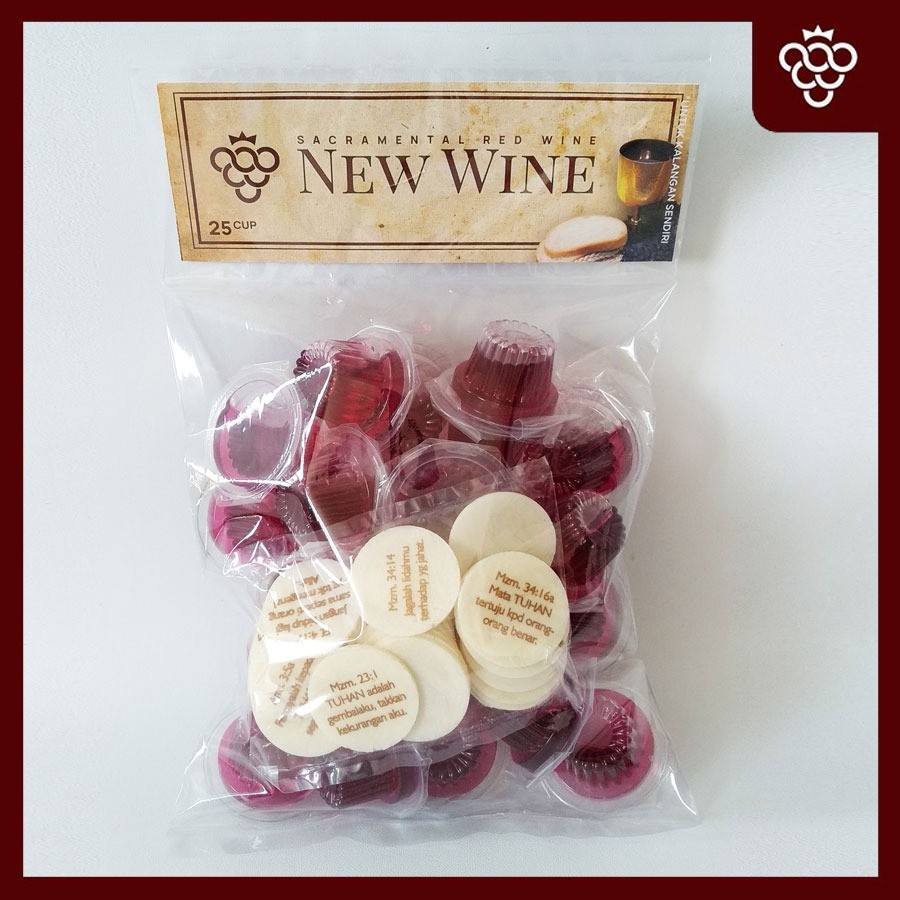 

Minuman Perjamuan Kudus Cup + Hosti Ayat - Isi 25 Cup