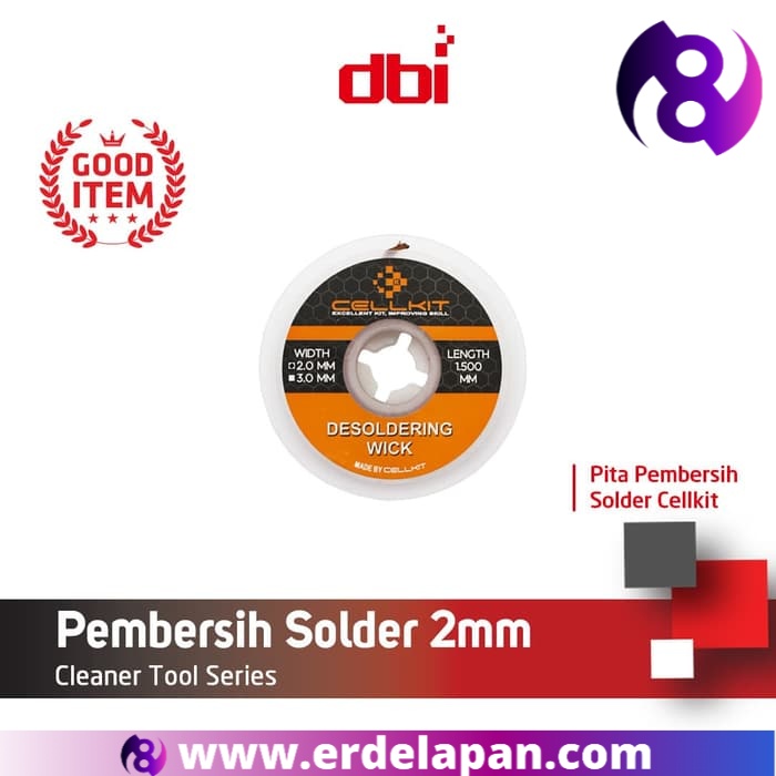 

PITA PEMBERSIH TIMAH/ PITA SOLDER CELLKIT ( CK WDL ) 2MM