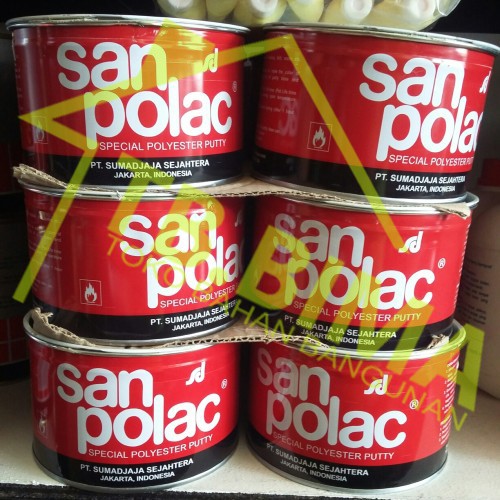 Dempul SANPOLAC 1 kg / Dempul Mobil Dempul Besi + Hardener