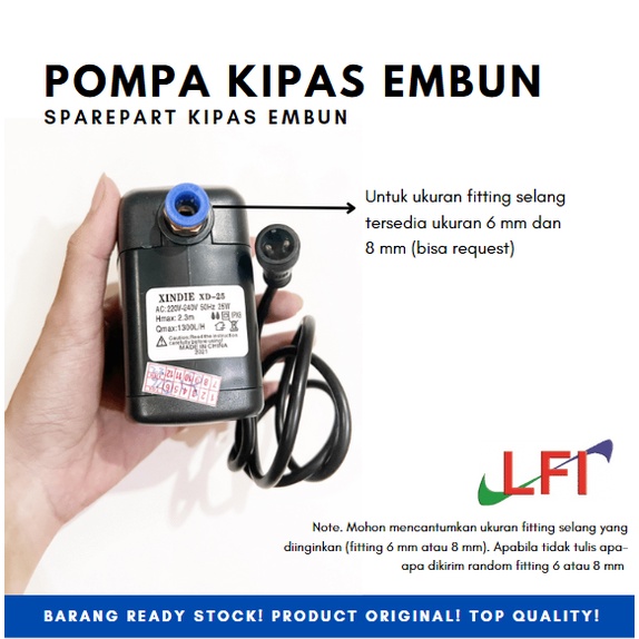 Sparepart Pompa Air Kipas Embun