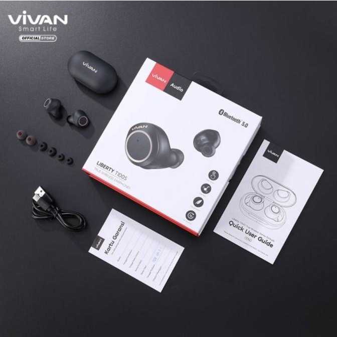 Earbuds Vivan Liberty T100S Tws Earphone Wireless Headset Bluetooth Eb78368