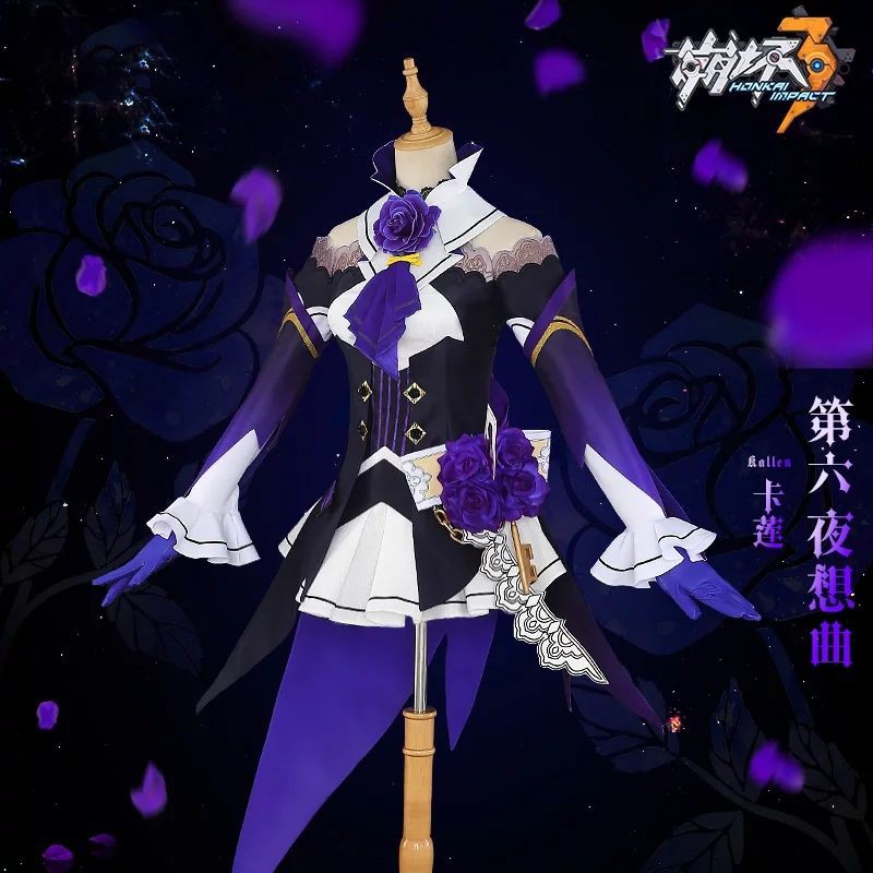 fullset costume cosplay Kallen Kaslana Honkai Impact 3rd
