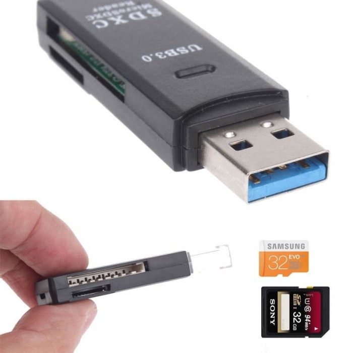 USB 3.0 Card Reader - Micro SD/SDXC TF Adapter - 5 Gbps Super Speed