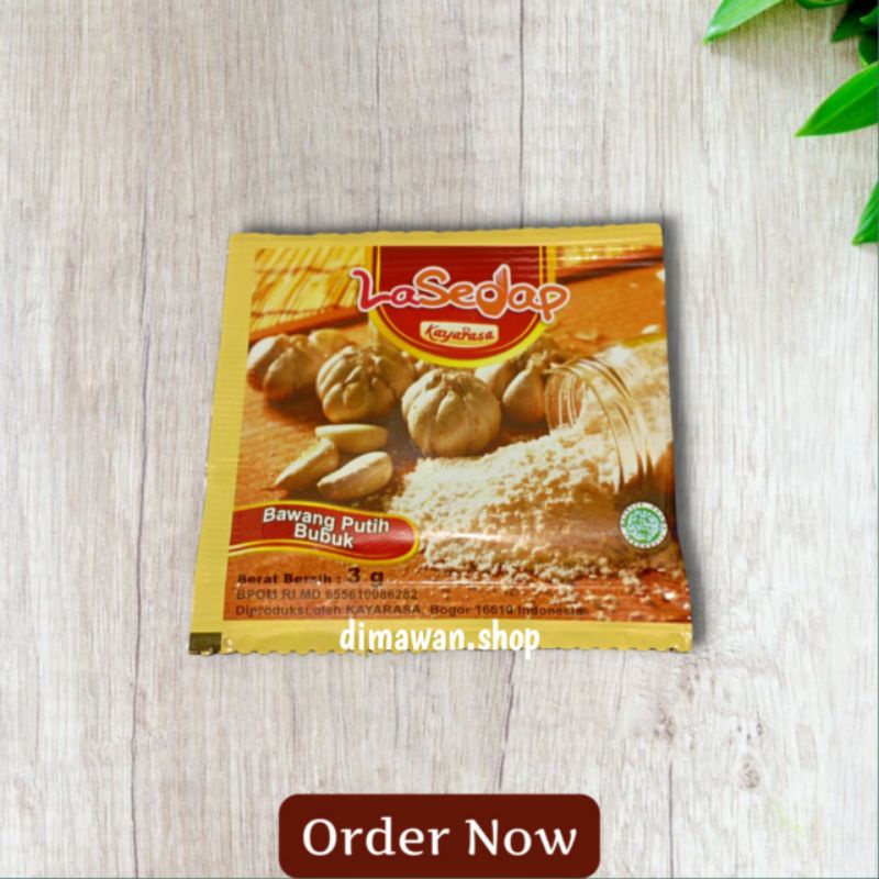

LaSedap bawang putih bubuk 3 gram