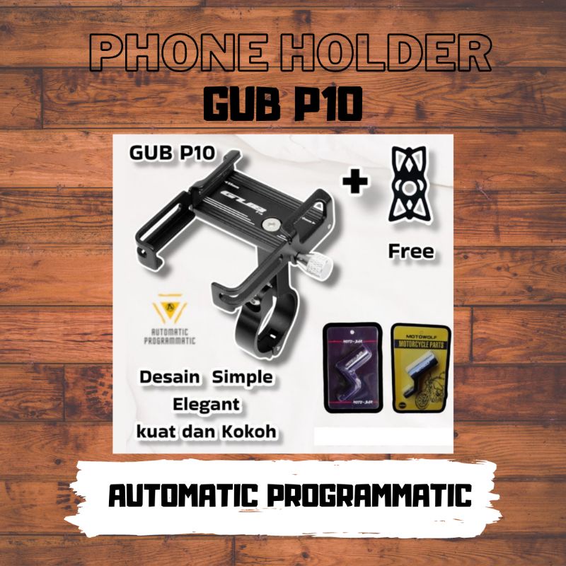 Phone Holder GUB P10 Original Dudukan Hp Aluminium aloy Holder GUB