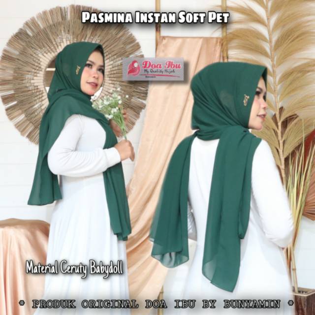 Hijab PASHMINA INSTAN  PET/ORI DOI/PASHIMNA CERUTY