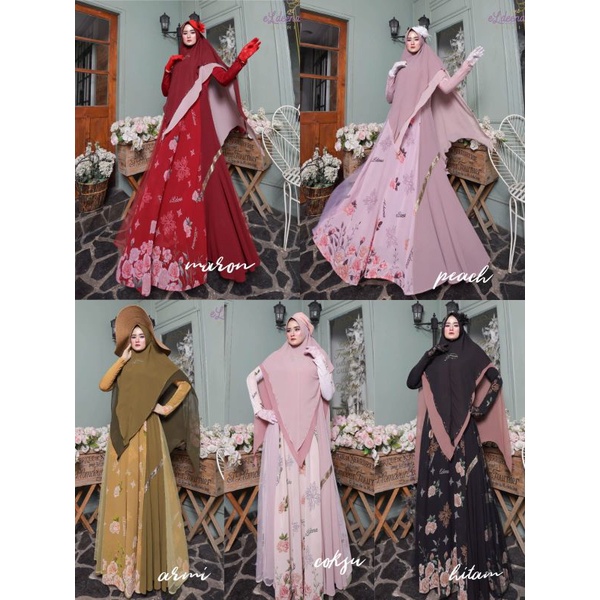 [EL.DEENA SYARI] GAMIS SYARI TERBARU / DRESS SET PRINTING " ZAMORA SET " BY ELDEENA SYARI