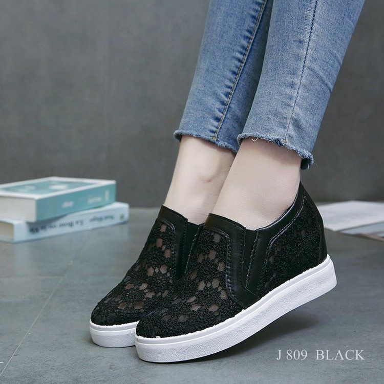 SEPATU WEDGES FLOWER BROKAT BAILEY 809