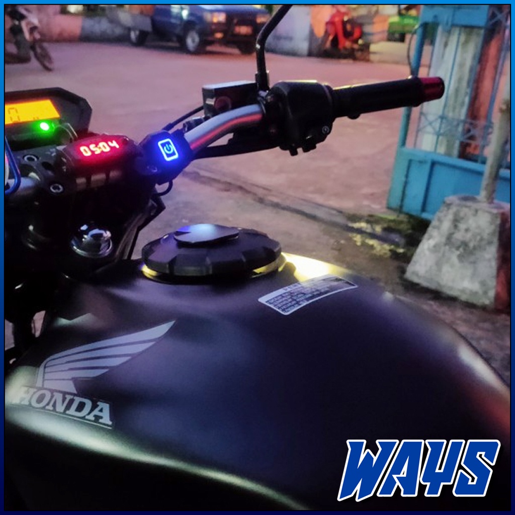 L225 | Saklar LED Switch Tombol On Off Lampu Motor Universal Nmax Aerox PCX ADV Sonic CB 150  CBR Scoopy Fino