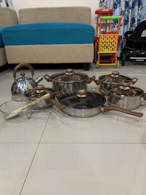 [khusus Gojek/grab] Ox-933 Panci Set Oxone Eco Cookware Set 12+2 Pcs