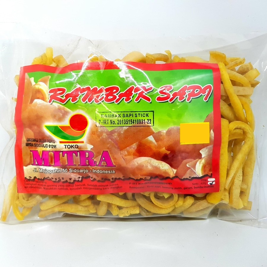 

MITRA RAMBAK SAPI STICK 400gr | KULIT KHAS MADURA KRECEK SIDOARJO ASLI