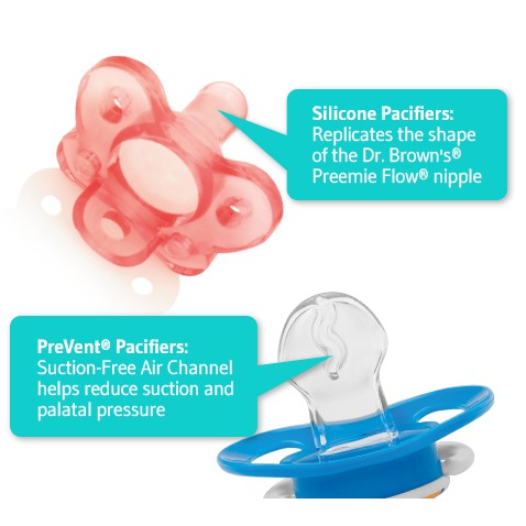 Dr Brown's Prevent Contoured Shield Twin Pack Pacifier Stage 2 (6-18 Months) PV22014