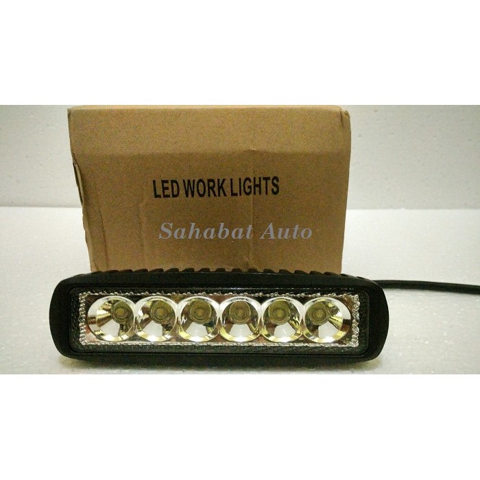 LAMPU TEMBAK WORK LIGHT WORKLIGHT CREE SOROT KABUT LED BAR CREE 18W