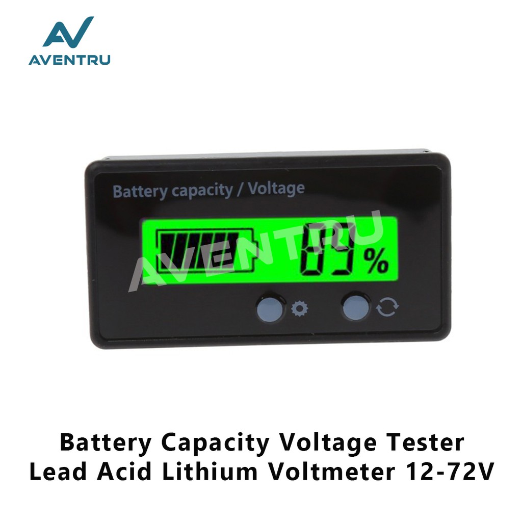 Multi Indikator Kapasitas Baterai Lithium Lead Acid Ion Aki Voltmeter