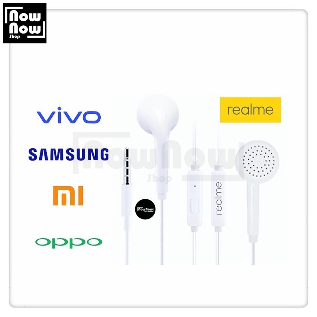 Headset Earphone Handsfree Oppo Realme Samsung Vivo Xiaomi MH-133 MH133 R9 Earbud Stereo Handset Strong Bass Jack 3.5 mm with Mic Universal