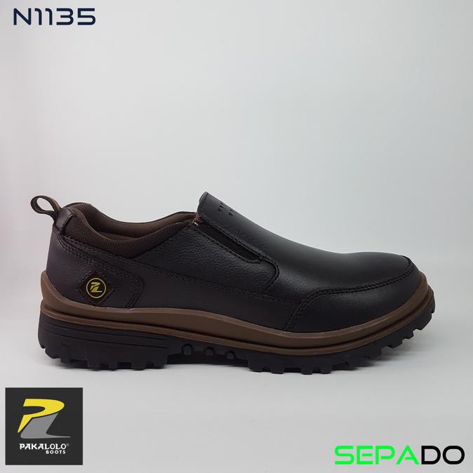 Buruan Sepatu Boots Kulit Pakalolo (N1135)(Brown) - 40 Terlaris