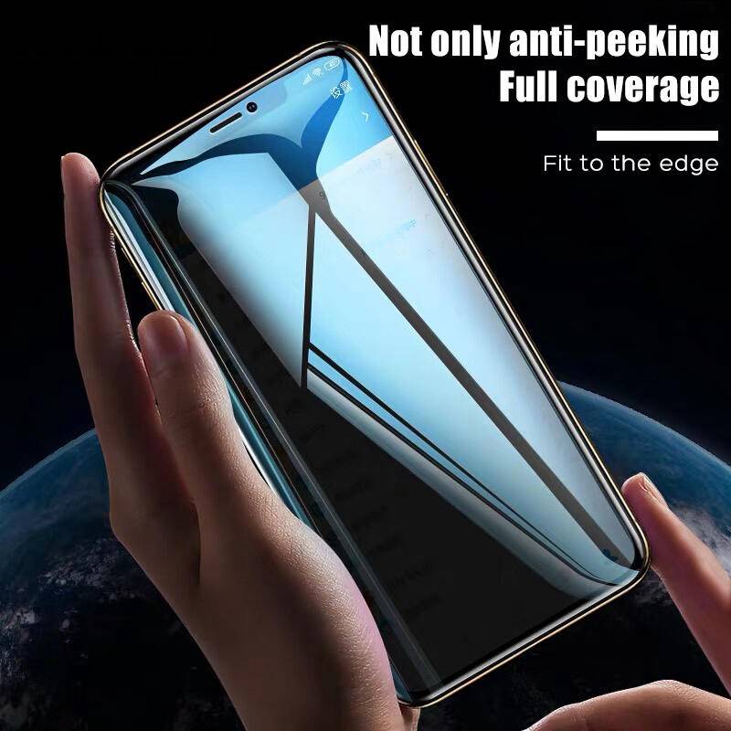 1-2pcs Pelindung Layar Tempered Glass Anti Spy Untuk Vivo S1 S10 S10e S12 S15e S5 S6 S7e S9 S9e Y3 Y30 Y50 Y52s Y66 Y67 Y70s Y71 S7e S9 Y3S Y71 Y83 Y79