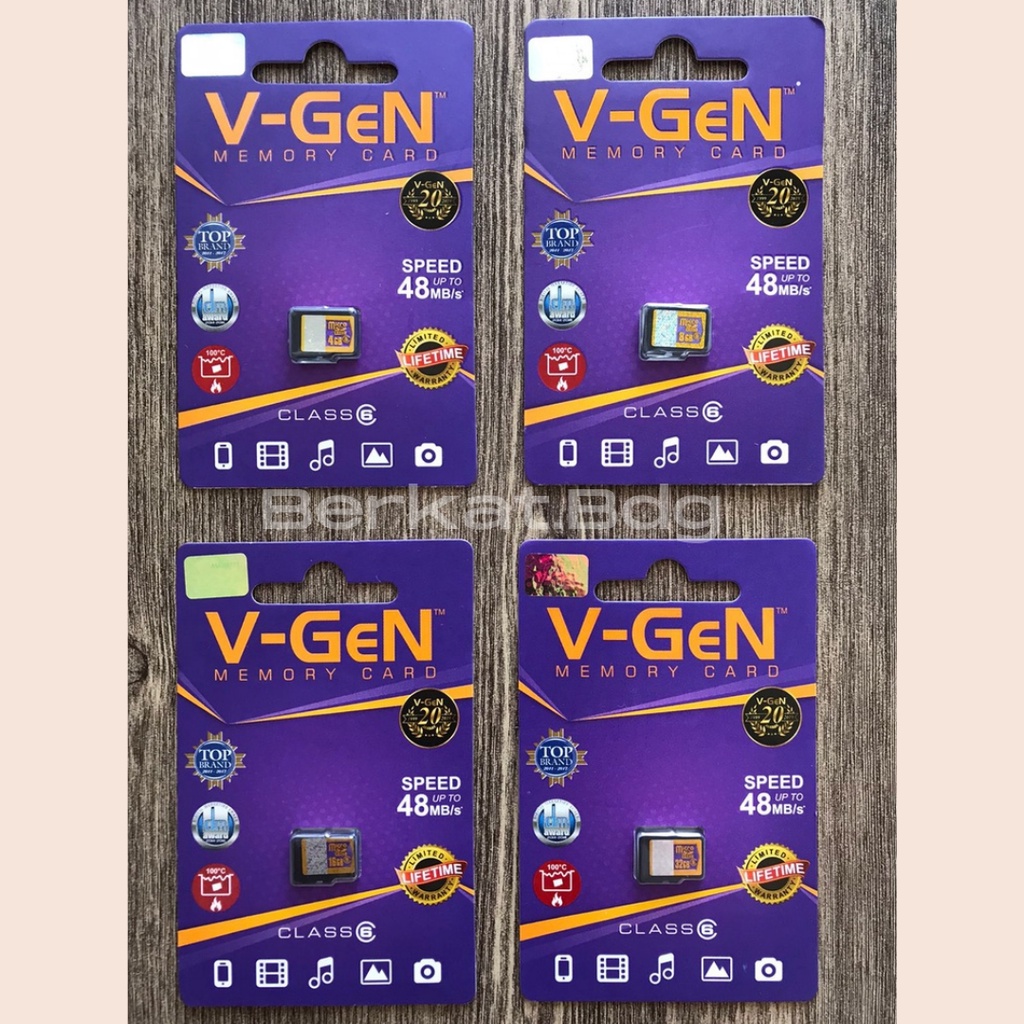 MEMORI HP 4GB 8GB 16GB 32GB MICRO SD MEMORY CARD VGEN CLASS 6 ORIGINAL BERGARANSI RESMI