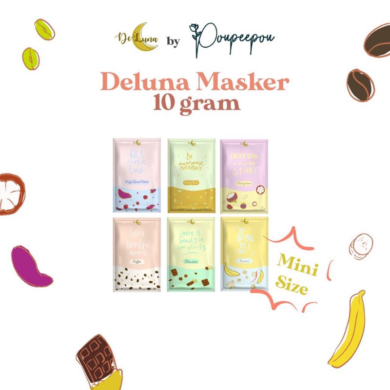 Masker Glowing DELUNA by POUPEEPOU BPOM HALAL