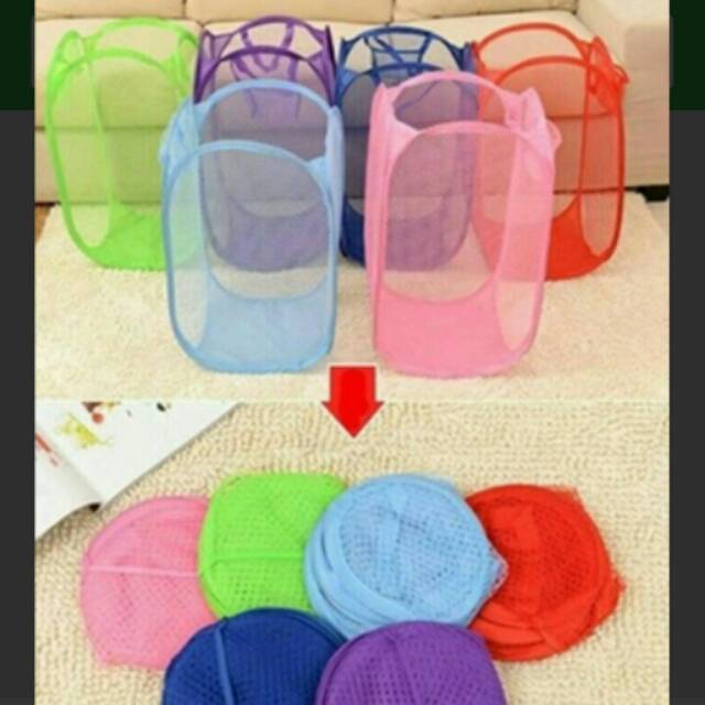 KERANJANG BAJU LAUNDRY JARING LIPAT MULTI FUNGSI FLEXIBLE LAUNDRY BAG