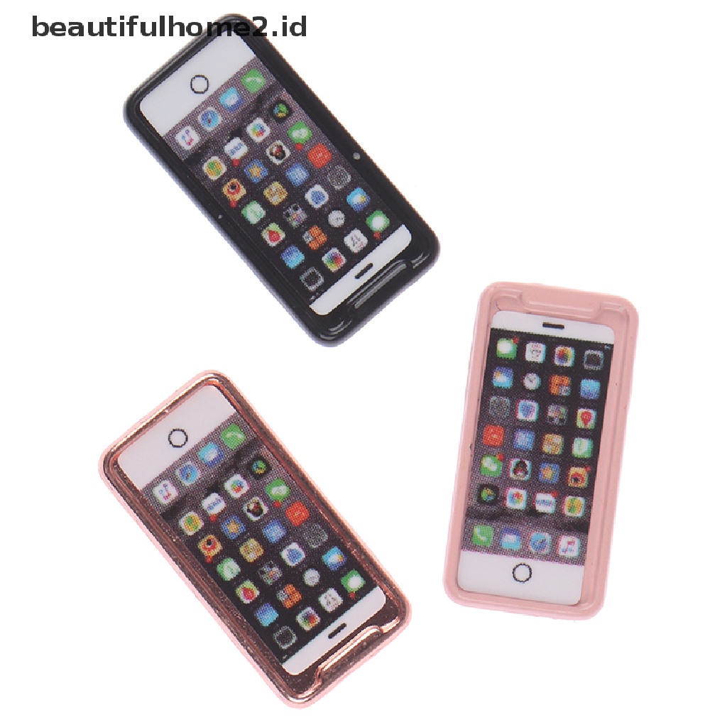 (Beautifulhome2.Id) 1pc Mainan Miniatur Handphone Skala 1: 12 Untuk Aksesoris Dapur / Ruang Tamu Rumah Boneka