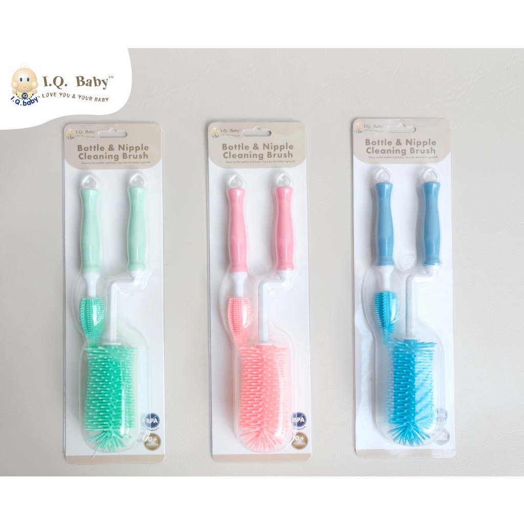 I.Q. Baby Bottle &amp; Nipple Cleaning Brush Sikat Pembersih Botol Empeng Dot Silikon