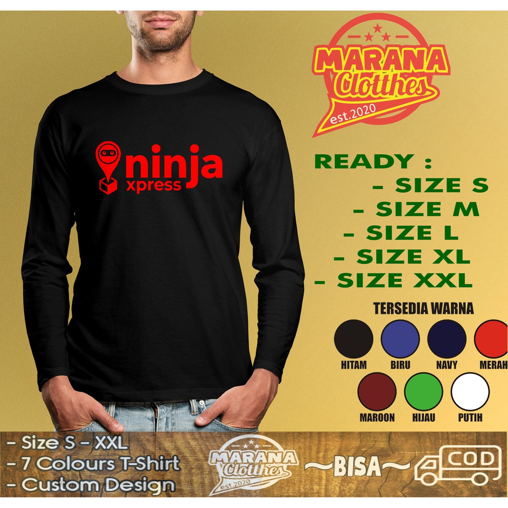 KAOS BAJU NINJA XPRESS LENGAN PANJANG KAOS PERUSAHAAN