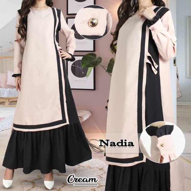 Gamis Nadia Maxy Dress Fashion Muslim Wanita