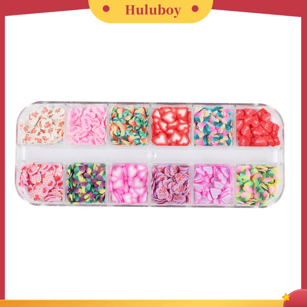 Huluboy Huluboy♡ Stiker Kuku 12 Grid Untuk Nail Art