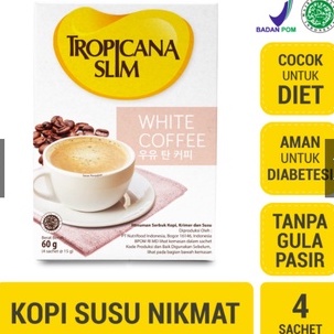 

TROPICANA SLIM WHITE COFFEE (4 SACHET) 60 gram
