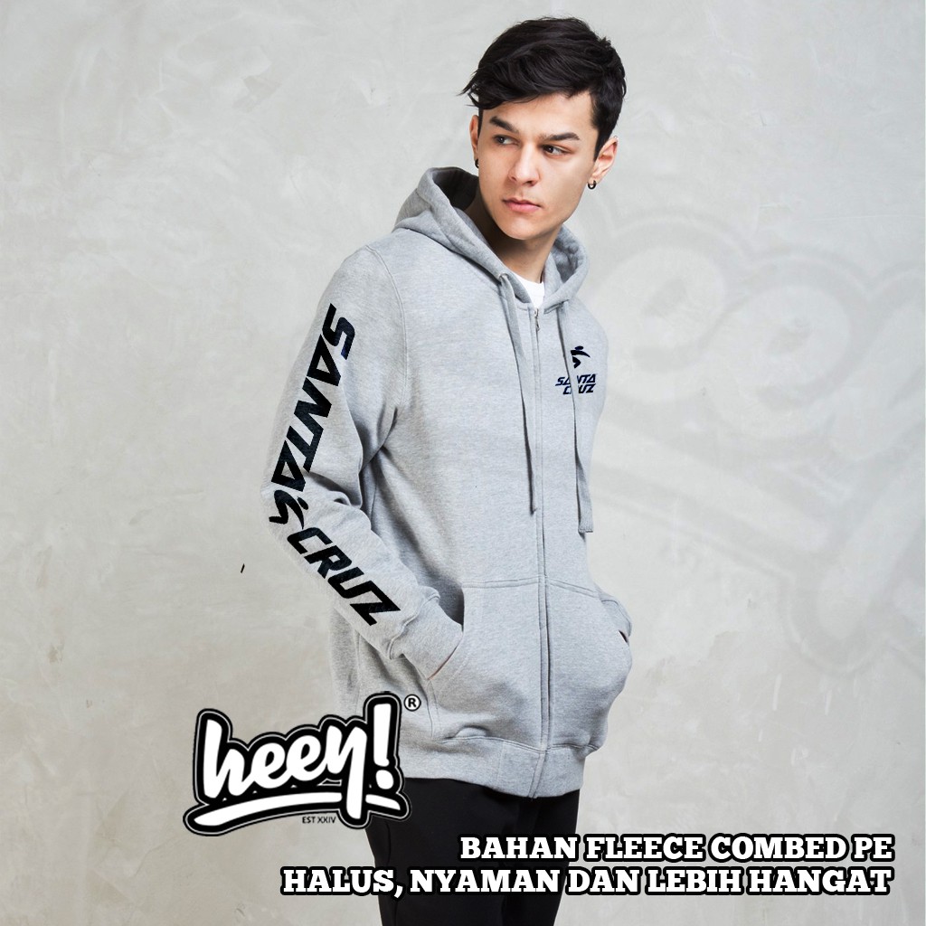 JAKET HOODIE ZIPPER SANTACRUZ HOBBY MOUNTAIN BIKE SANTA CRUZ BICYCLES BIGSIZE 3XL 4XL 5XL 6XL