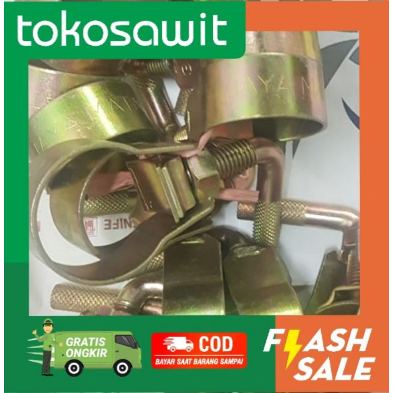 Klem Besi penjepit pipa egrek merk Jaya Mata ukuran 38mm
