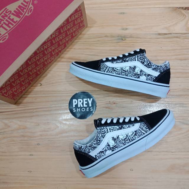 VANS OLD SKOOL FORGOTTEN BONES BLACK WHITE