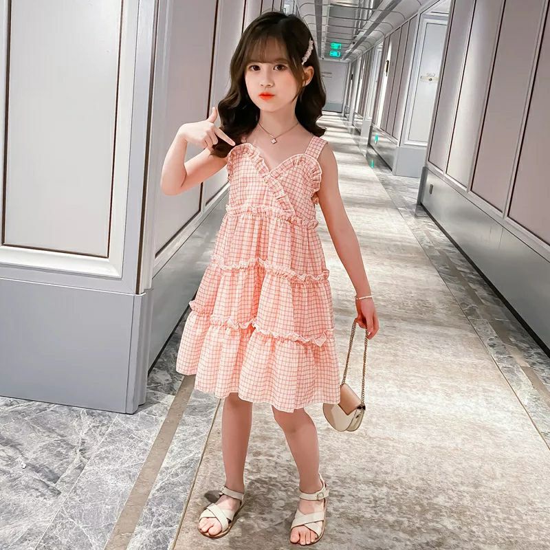ARIANA DRESS/DRESS ANAK IMPORT/BAJU ANAK PEREMPUAN/DRESS KOTAK-KOTAK