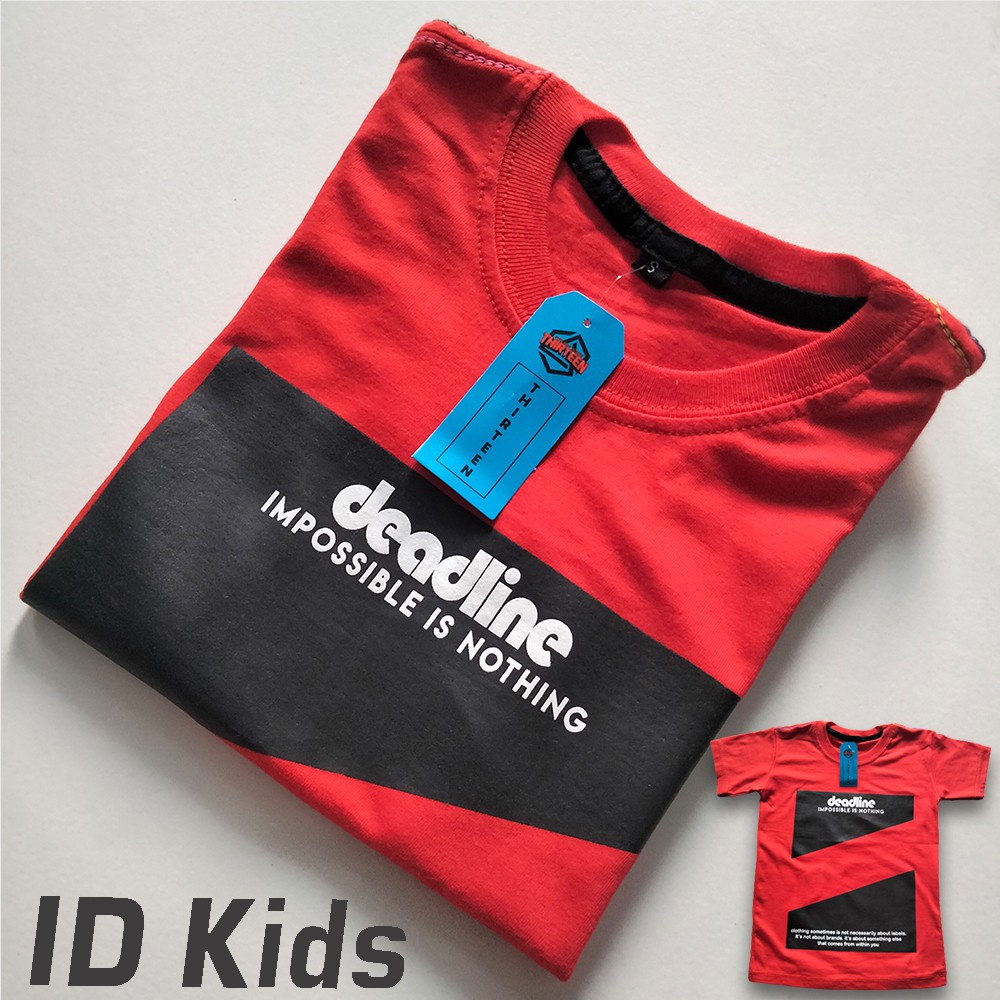 Kaos Anak Distro Deadline Merah 109